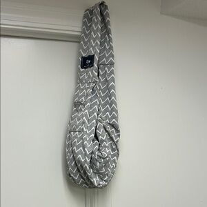 Gray Chevron Patterned pouch purse